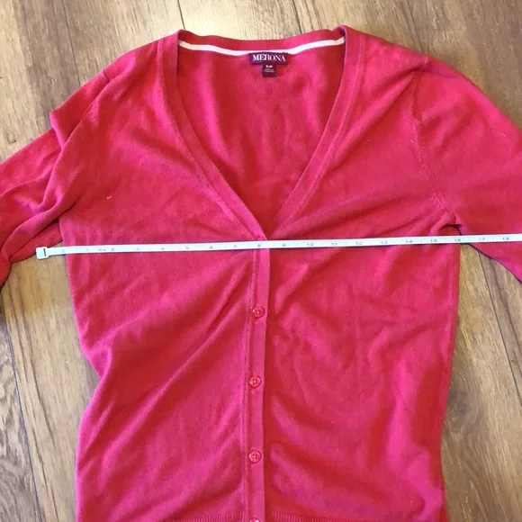 Stylish cotton cardigan with bracelet length sleeves and button detail - Picture 5 of 5